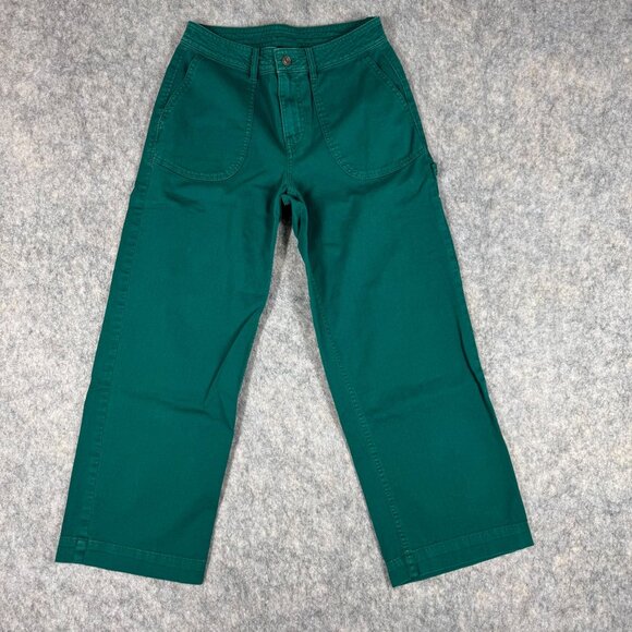 Prana Green Sancho Pant Green Size 6 Organic Cotton Stretch - Picture 1 of 11
